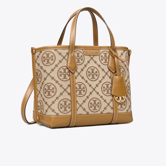 NEW PERRY T MONOGRAM SMALL TRIPLE-COMPARTMENT TOTE - Picture 6 of 14